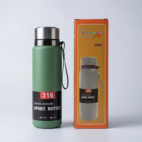 316_Stainless_Steel_Sport_Bottle_800Ml_Green