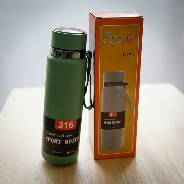 316_Stainless_Steel_Sport_Bottle_800Ml_Green