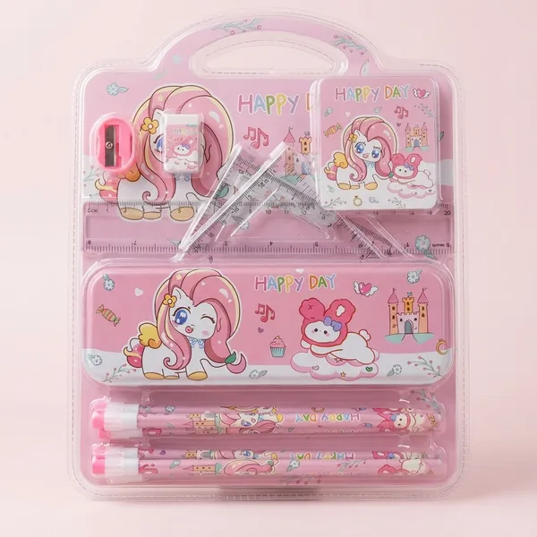 Happy_Day_Unicorn_Themed_Pink_Stationery_Set_With_Pencil_Box_Pens_Rulers_Sharpener_And_Eraser