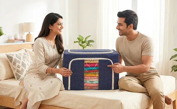 Blue_Non_Woven_Fabric_Cloth_Organizer