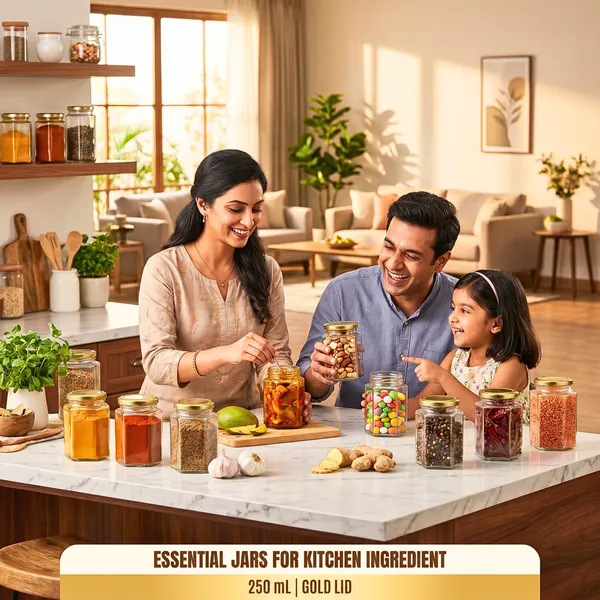 hexagonal_Glass_storage_jar_250ml