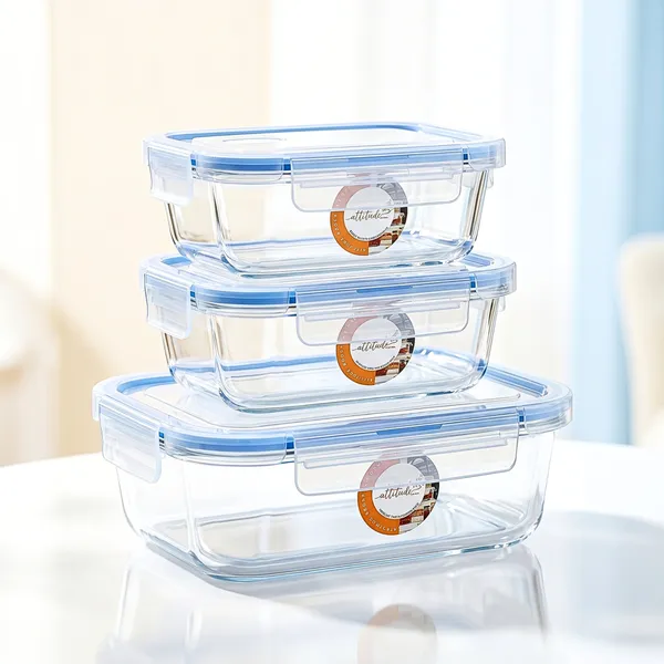 Borosilicate_Rectangle_Shape_Airtight_Glass_Food_Container-Set_of_three_(Free_Insulated_Tiffin_Bag_and_120_Ml._Glass_Jar_for_Pickle/Mouth_Freshner)