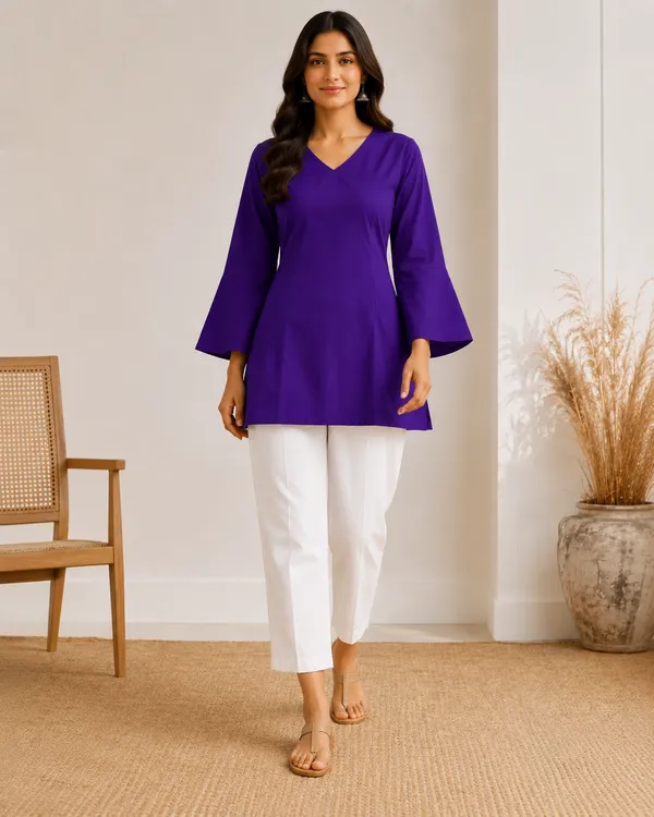 My_Think_Purple_Kurti_For_Women