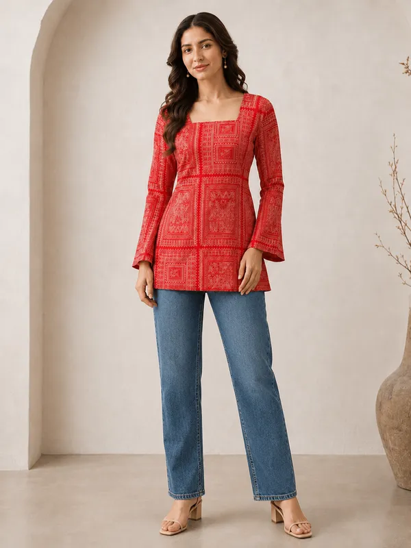 My_Think_Back_Tie-Up_Printed_Kurti_for_Women