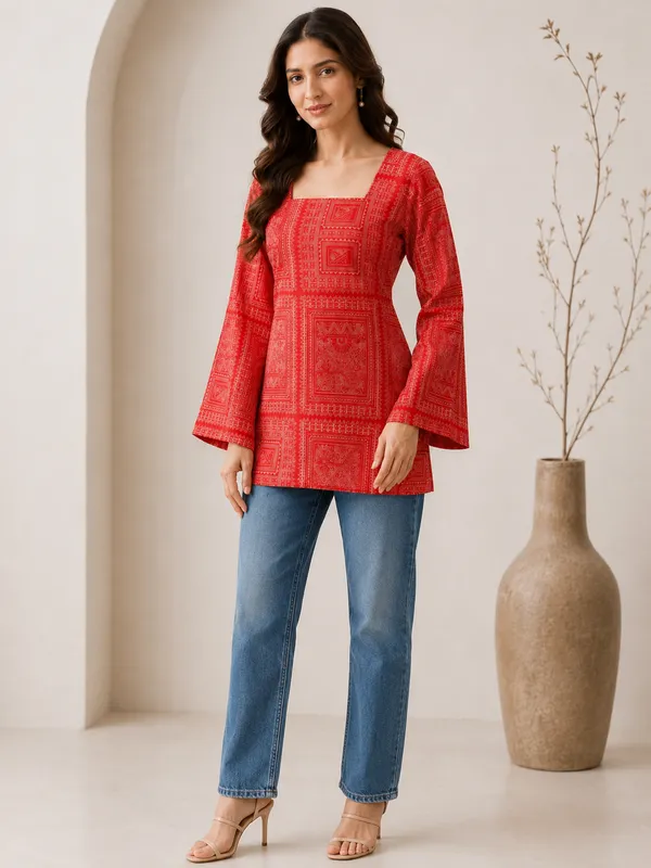 My_Think_Back_Tie-Up_Printed_Kurti_for_Women
