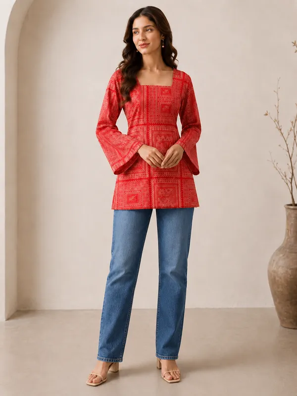 My_Think_Back_Tie-Up_Printed_Kurti_for_Women