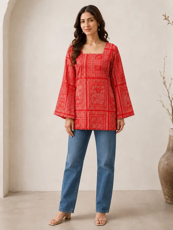 My_Think_Back_Tie-Up_Printed_Kurti_for_Women