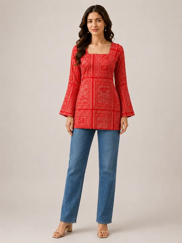 My_Think_Back_Tie-Up_Printed_Kurti_for_Women