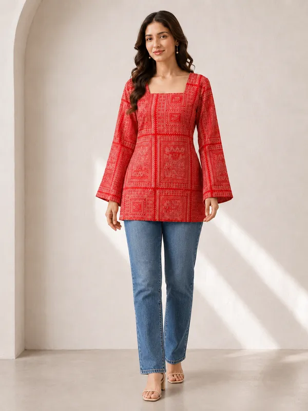 My_Think_Back_Tie-Up_Printed_Kurti_for_Women