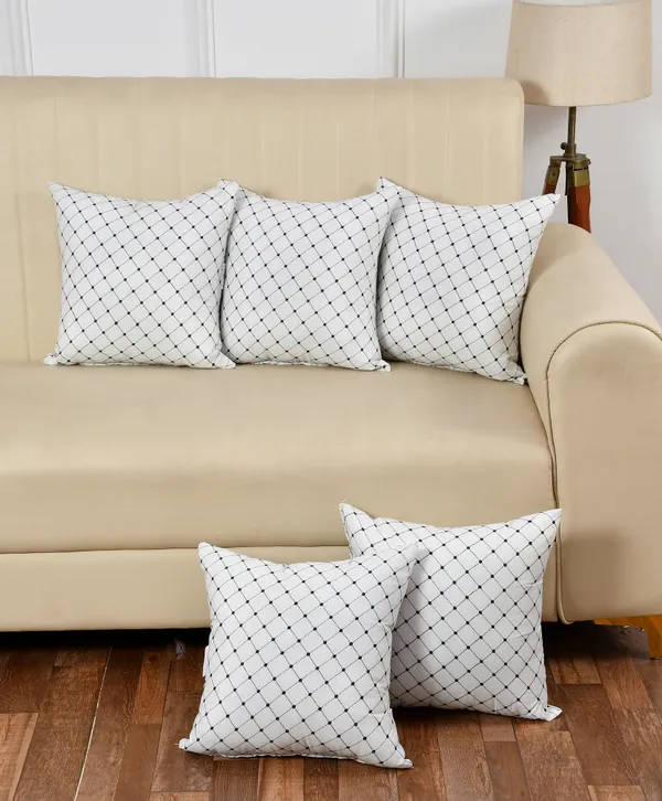 White_And_Black_Polycotton_Cushion_For_Home_&_Decor_(Pack_of_5)