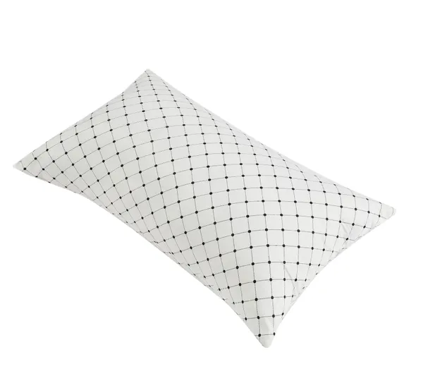 White_And_Black_Polycotton_Pillow_For_Home_&_Decor