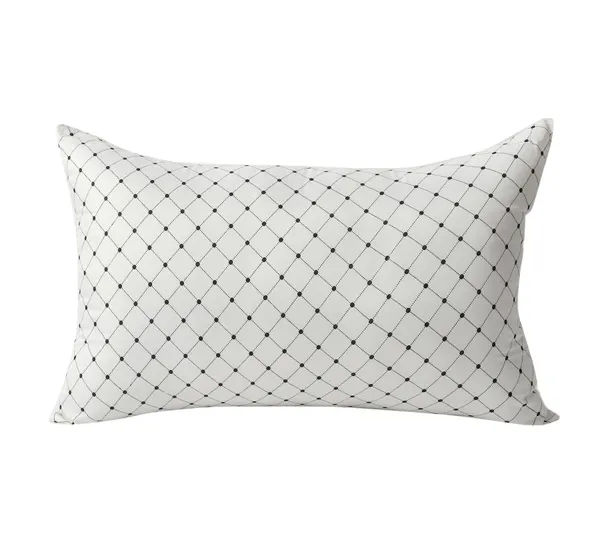 White_And_Black_Polycotton_Pillow_For_Home_&_Decor
