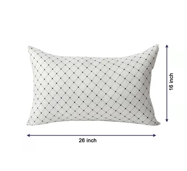 White_And_Black_Polycotton_Pillow_For_Home_&_Decor