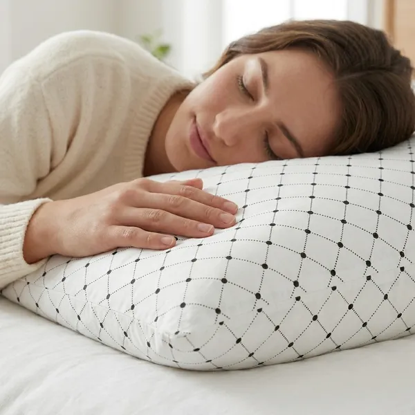White_And_Black_Polycotton_Pillow_For_Home_&_Decor