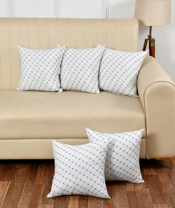 White_And_Blue_Polycotton_Cushion_For_Home_&_Decor_(Pack_of_5)