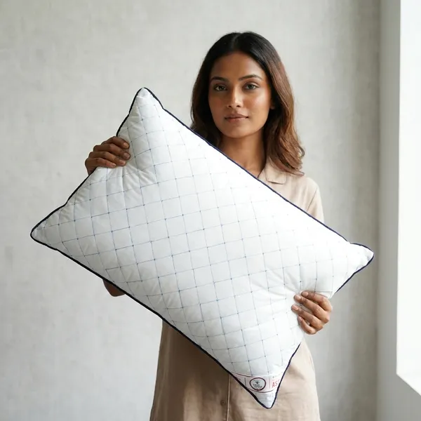 White_And_Blue_Polycotton_Pillow_For_Home_&_Decor