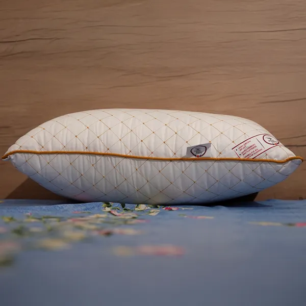 White_And_Orange_Polycotton_Pillow_For_Home_&_Decor