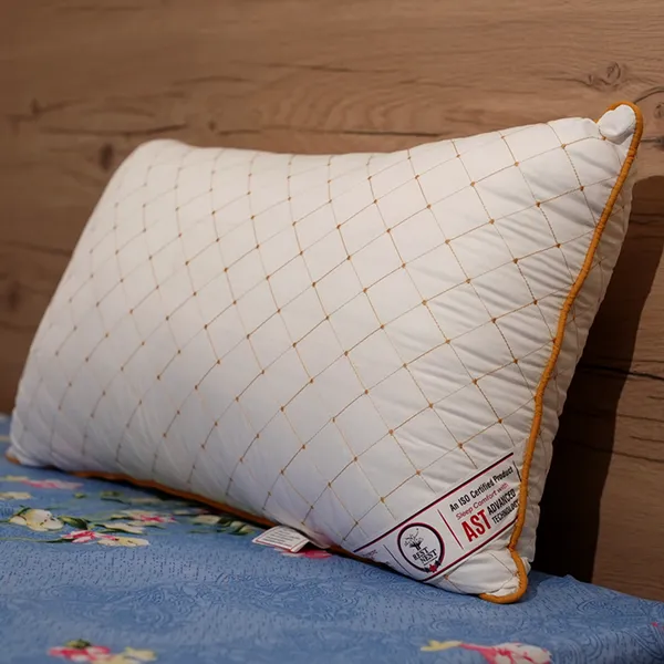 White_And_Orange_Polycotton_Pillow_For_Home_&_Decor