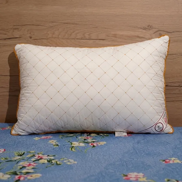 White_And_Orange_Polycotton_Pillow_For_Home_&_Decor