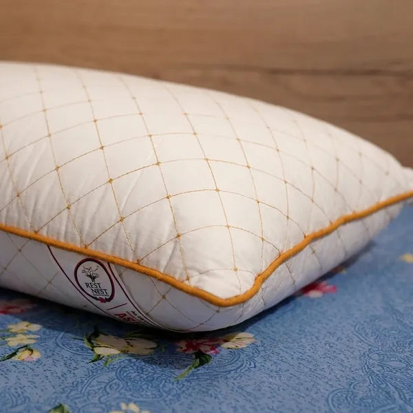 White_And_Orange_Polycotton_Pillow_For_Home_&_Decor