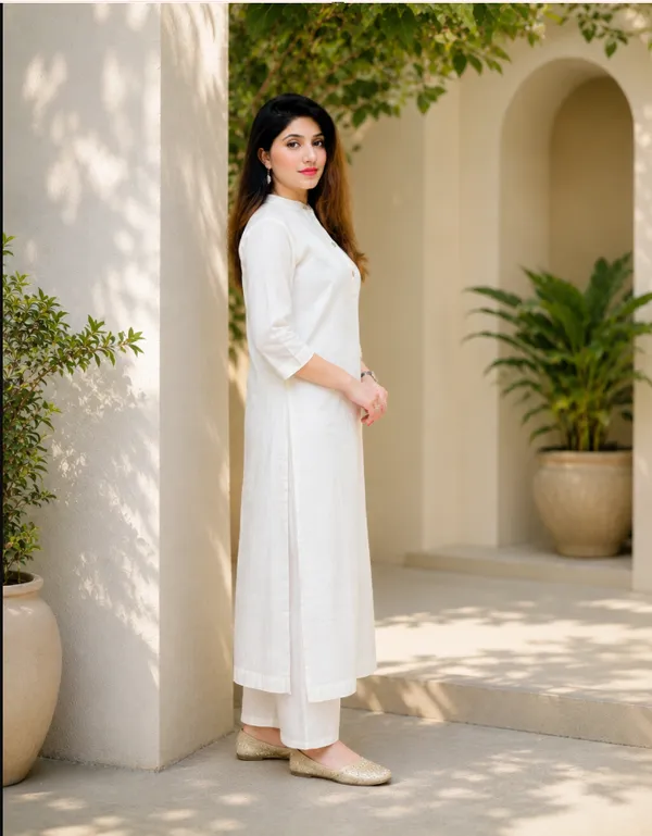 Maroon_&_White_Cotton_Blend_Kurta_Set_For_Women_(Combo_of_2)