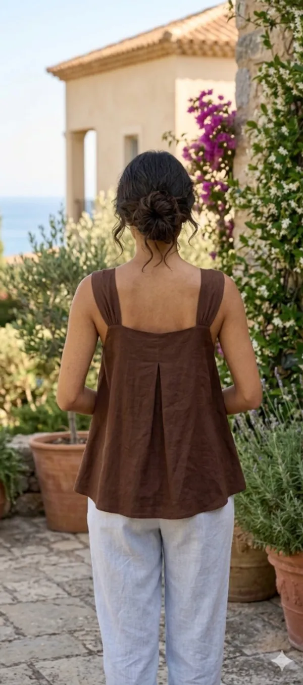 Brown_Linen_Top_For_Women