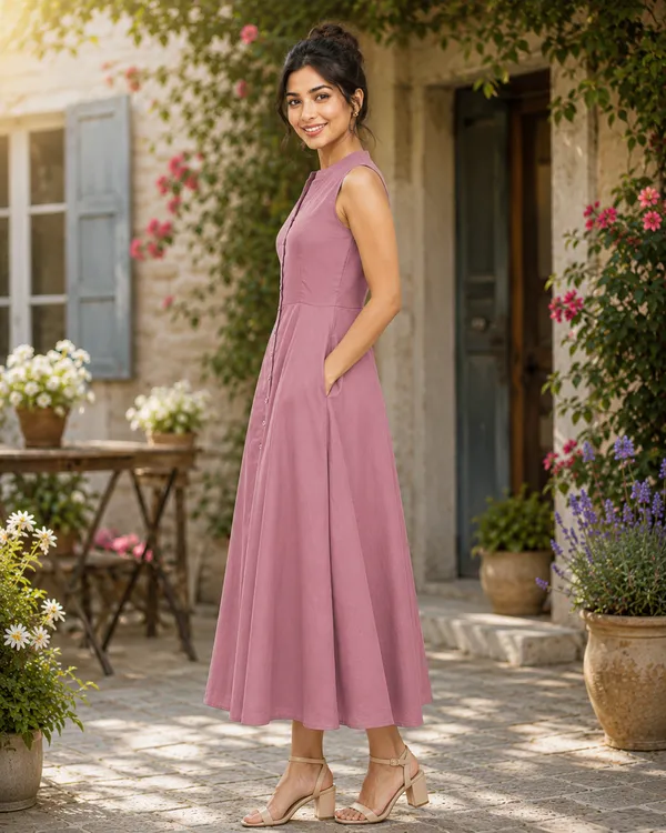 Roselle_Grace_Button-Down_Maxi_Dress