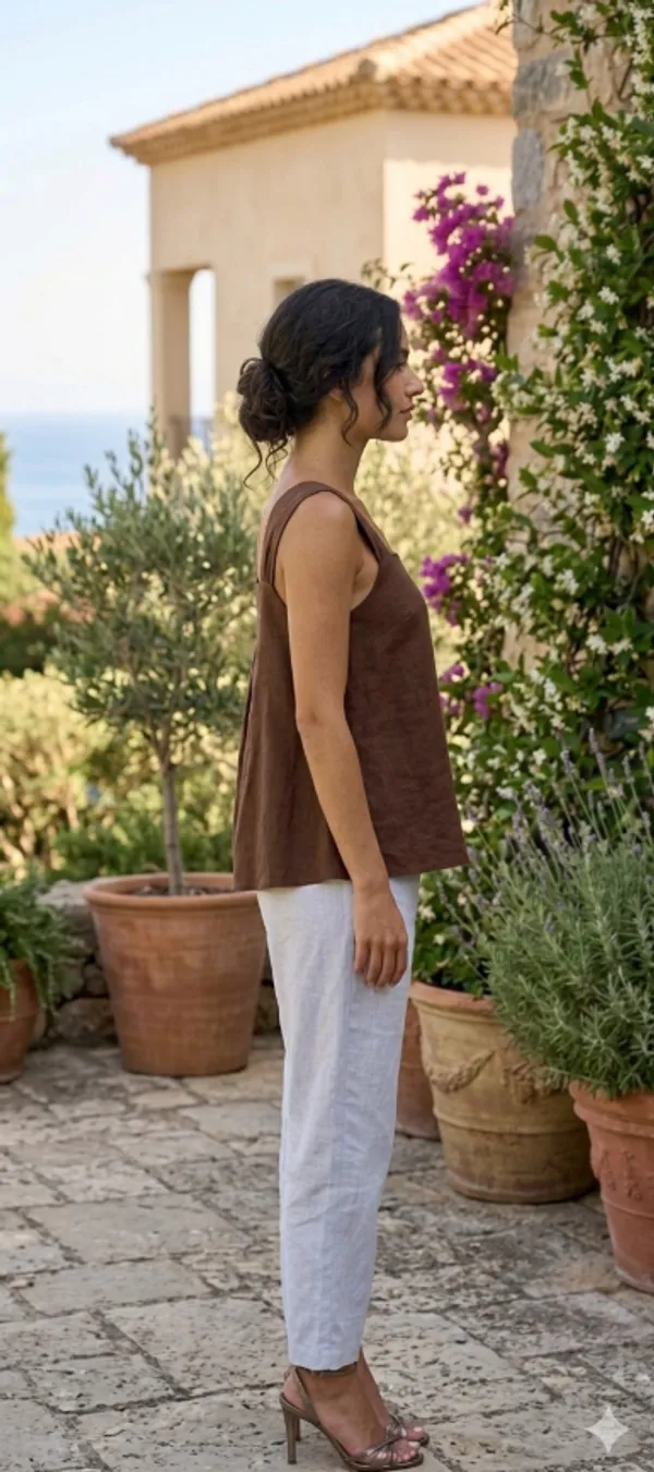 Brown_Linen_Top_For_Women