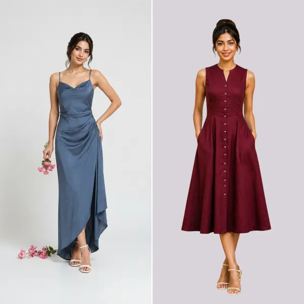 Maroon_&_Blue_Polyester_Blend_Midi_Dress_For_Women_(Combo_of_2)