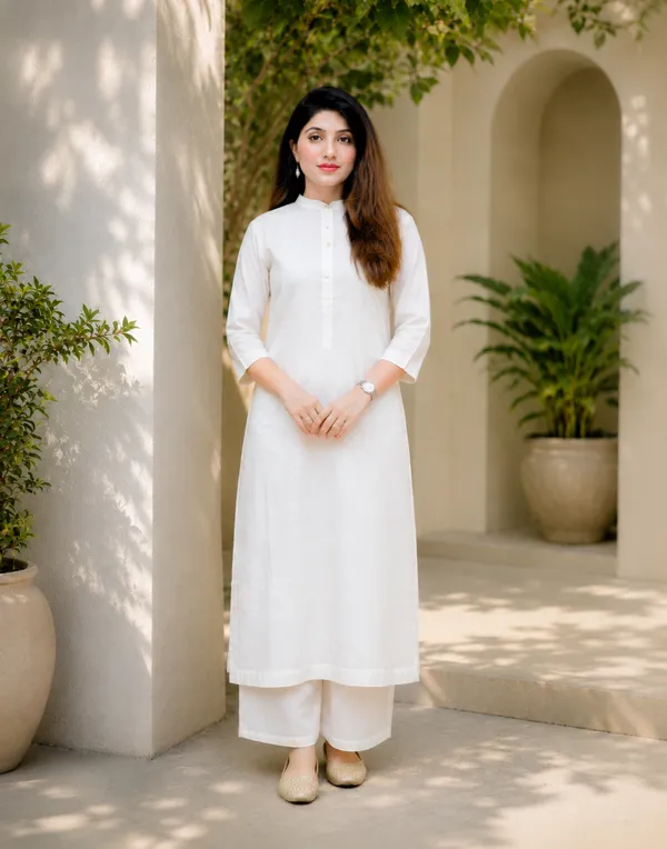 Maroon_&_White_Cotton_Blend_Kurta_Set_For_Women_(Combo_of_2)