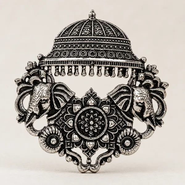 Decorative_Dome-Shaped_Incense_Holder_with_Elephant_Motif_