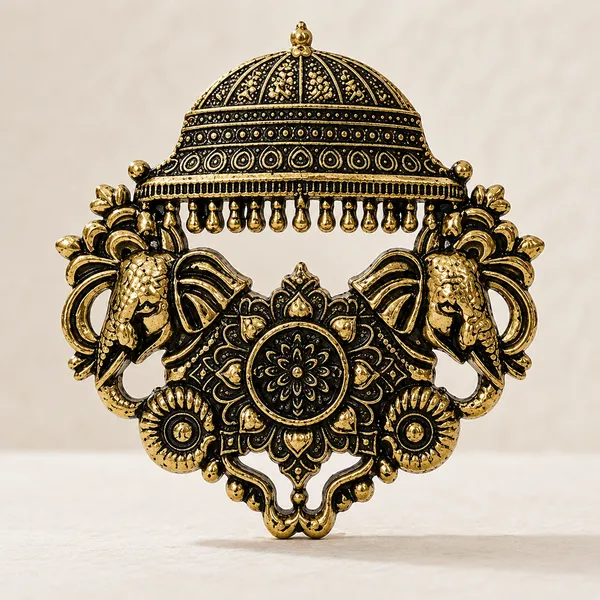 Decorative_Dome-Shaped_Incense_Holder_with_Elephant_Motif_