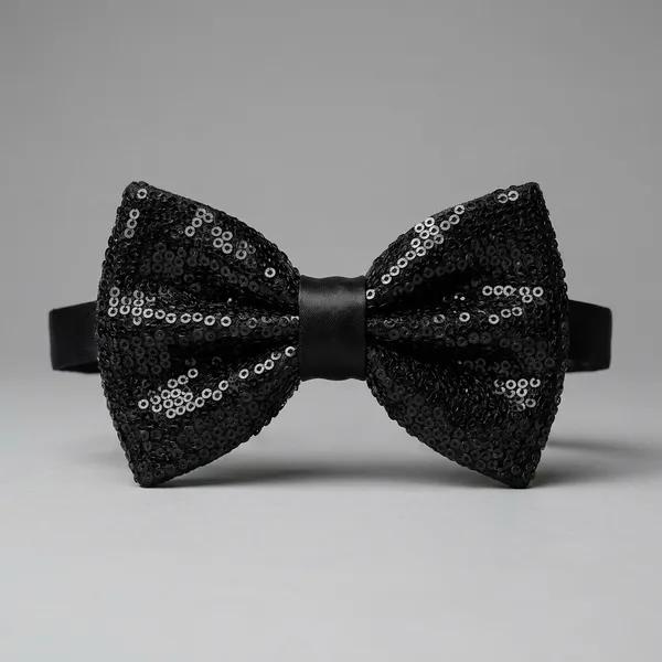 Black_Beads_Satin_Ribbon_Bow_For_Men__