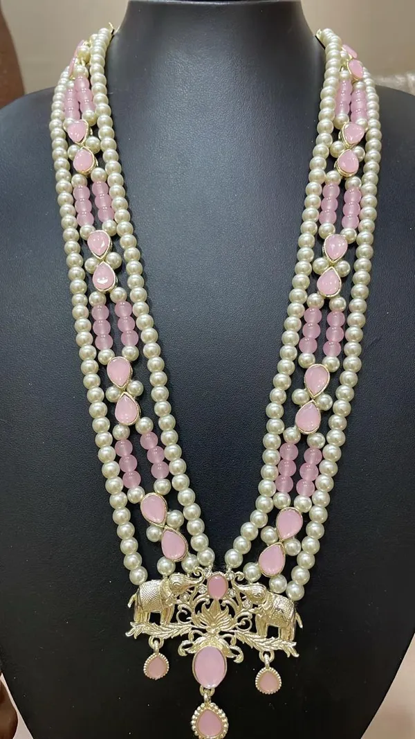 Pink_Metal_And_Pearls_Mala_For_Men