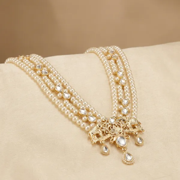 White_Metal_And_Pearls_Mala_For_Men