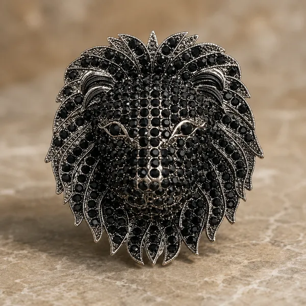 Majestic_Black_Crystal_Lion_Brooch_Pin