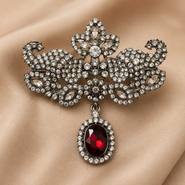 Vintage_Crystal_Brooch_with_Ruby_Drop