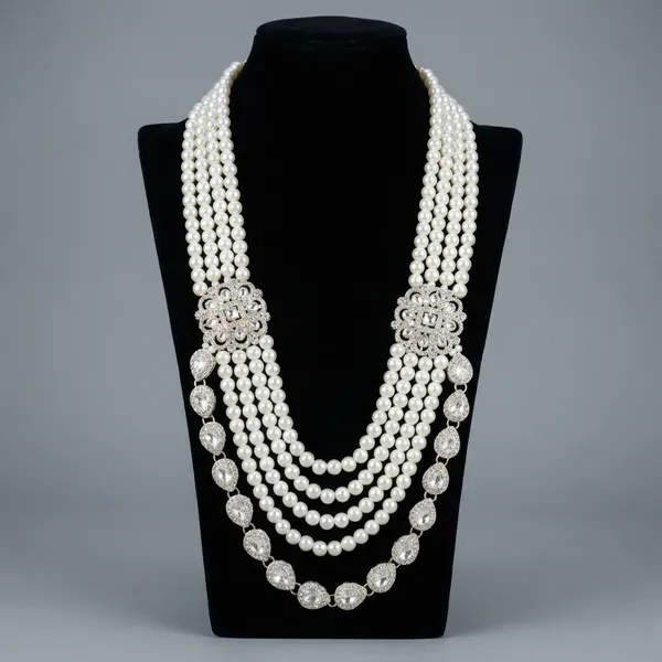 White_Metal_And_Pearls_Mala_For_Men