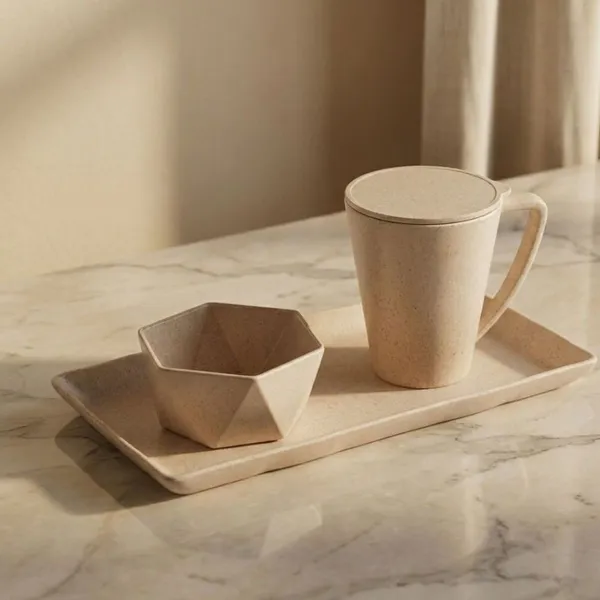 Eco_Luxe_Pine_Needle_Coffee_Serveware_Set_Mugs_Bowl_Tray_Coaster_Modern_Teal_Minimalist_Collection
