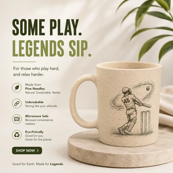 45_Jersey_Number_Cricket_Engraved_Pine_Needle_Coffee_Mug