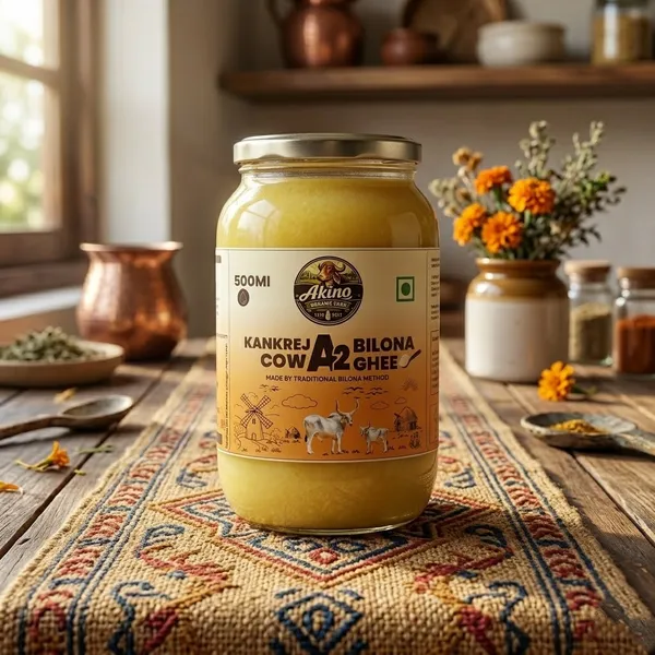 Akino_Kankrej_Cow_A2_Bilona_Ghee_-_500Ml