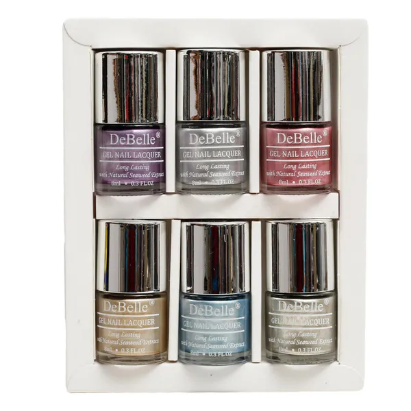 DeBelle_Combo_Gift_Set_Of_6_Chrome_Nail_Polish_French_Cheer_Metallic_Violet_Metallic_Silver_Metallic_Pink_Metallic_Gold_Metallic_Blue_And_Metallic_Rust_Gold_48_Ml_|_8_Ml_Each