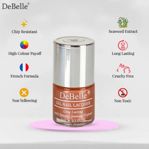 DeBelle_Gel_Nail_Lacquer_Roseate_Gold_Metallic_Rose_Gold_Nail_Polish_8_Ml