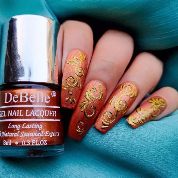 DeBelle_Gel_Nail_Lacquer_Rustique_Copper_Rose_Gold_Copper_Nail_Polish_8_Ml