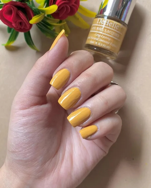 DeBelle_Gel_Nail_Lacquer_Yellow_Topaz_Mustard_Yellow_Nail_Polish_8_Ml