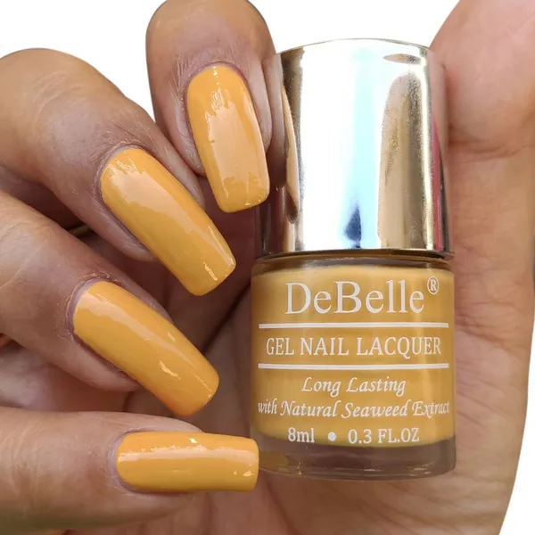 DeBelle_Gel_Nail_Lacquer_Yellow_Topaz_Mustard_Yellow_Nail_Polish_8_Ml