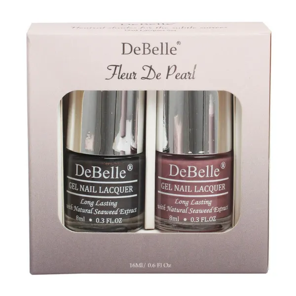 DeBelle_Fleur_De_Pearl_Gift_Set_Of_2_Nail_Polishes_Copper_Glaze_Majestique_Mauve_16_Ml