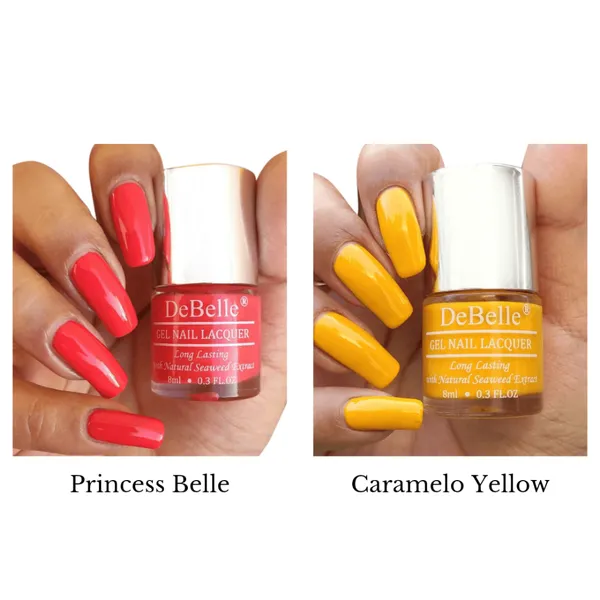 DeBelle_Gel_Nail_Lacquers_Combo_Princess_Belle_Caramelo_Yellow