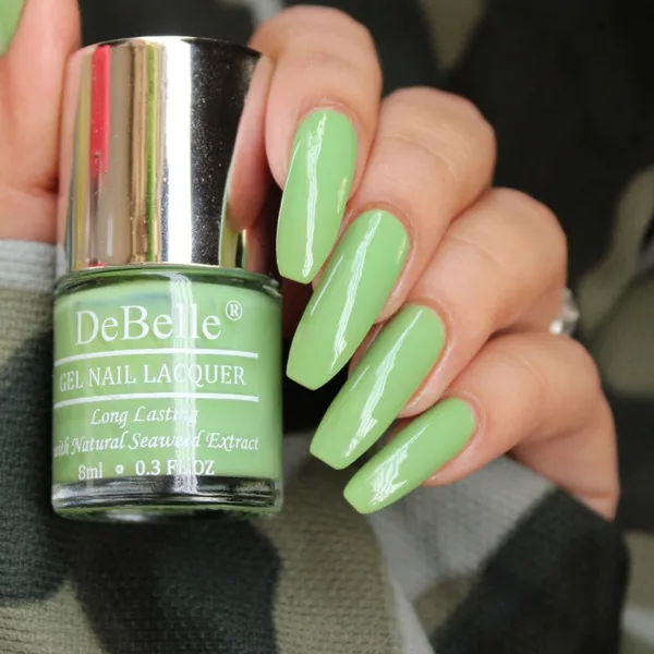 DeBelle_Gel_Nail_Lacquer_Mystique_Green_Pastel_Green_Nail_Polish_8_Ml