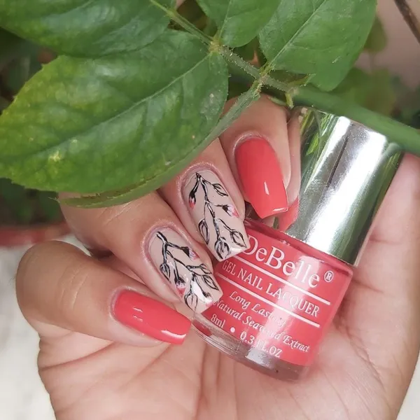 DeBelle_Gel_Nail_Lacquer_Princess_Belle_Orange_Red_Nail_Polish_8_Ml